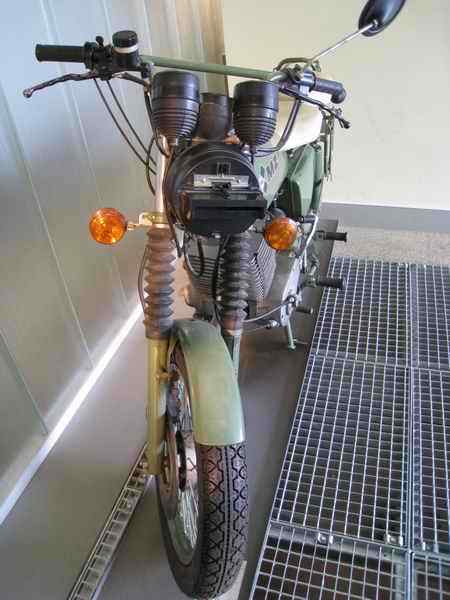 IFA MZ ETZ-250 Border patrol motorcycle with headlight diffuser